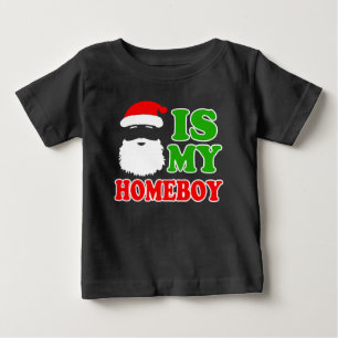 T-shirt Pour Bébé Père Noël est mon petit Noël drôle de Homeboy