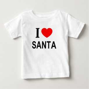 T-SHIRT POUR BÉBÉ ❤️ PÈRE NOËL J'AIME PÈRE NOËL I HEART PÈRE NOËL