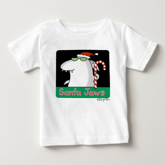 T-shirt Pour Bébé Père Noël Jaws (Devant)