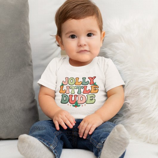 T-shirt Pour Bébé Père Noël joyeux petit gars