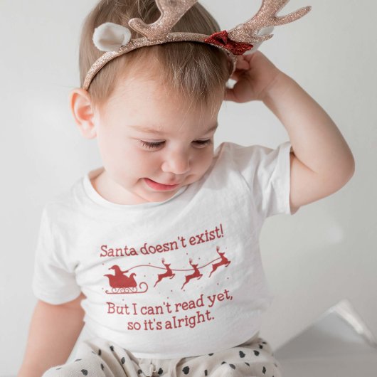 T-shirt Pour Bébé Père Noël n'existe pas !