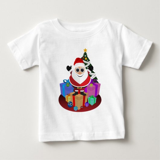 T-shirt Pour Bébé Père Noël - Noël (Devant)