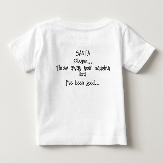 T-shirt Pour Bébé Père Noël Vous A Vu Les Enfants Tee (Dos)