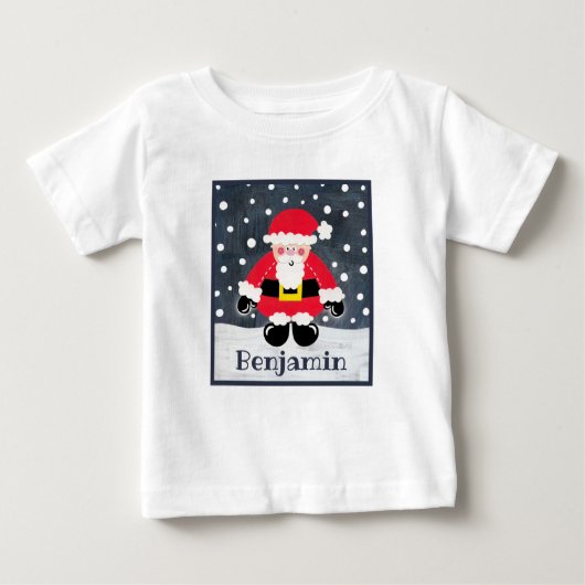 T-shirt Pour Bébé Père personnalisé Noël, Père Noël (Devant)
