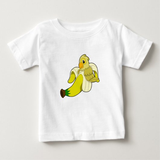 T-shirt Pour Bébé Perroquet avec banane (Devant)
