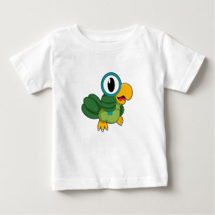 T-shirt Pour Bébé Perroquet avec verre de nivellement