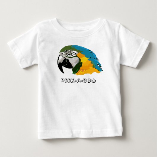 T-shirt Pour Bébé Perroquet Cache-Cache (Devant)