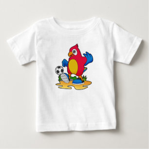 T-shirt Pour Bébé Perroquet comme joueur de football avec Soccer