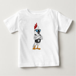 T-shirt Pour Bébé Perroquet en tant que musicien avec lunettes de so