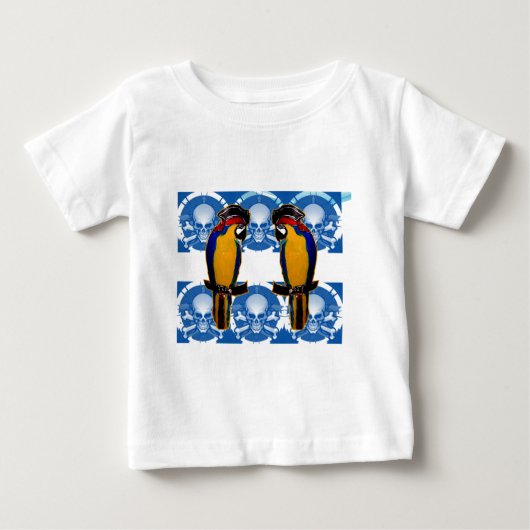 T-shirt Pour Bébé Perroquets de pirates (Devant)
