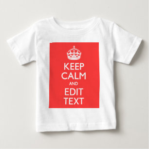 T-shirt Pour Bébé Personalisé KEEP CALM Votre texte dans le corail