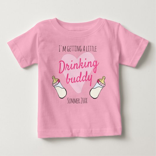 T-shirt Pour Bébé Personalizable Big Sister reveal (Devant)