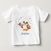 T-shirt Pour Bébé Personalized Adorable Eagle Patriotic Baby (Devant)