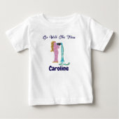 T-shirt Pour Bébé Personalized Aquarius Zodiac Impressionist Toddler (Devant)