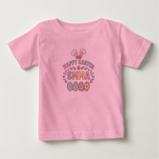 T-shirt Pour Bébé Personalized Easter Bunny Kids Shirt – Custom Name