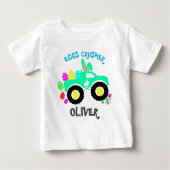 T-shirt Pour Bébé Personalized “Eggs Crusher” Monster Truck Easter  (Devant)