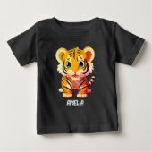T-shirt Pour Bébé Personalized Little Tiger (Devant)