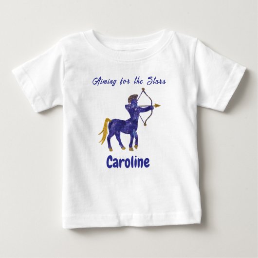 T-shirt Pour Bébé Personalized Sagittarius Zodiac Impressionist (Devant)