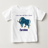 T-shirt Pour Bébé Personalized Taurus Gourmet & Grounded Toddler Art (Devant)