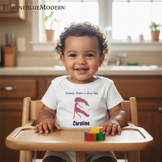 T-shirt Pour Bébé Personalized Virgo “Virtually Perfect” Toddler Art