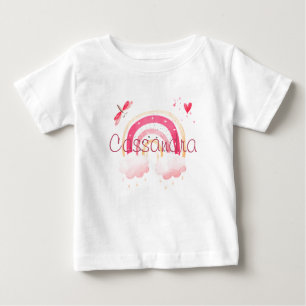 T-shirt Pour Bébé Personalized watercolor rainbow