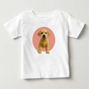 T-shirt Pour Bébé Personnage de chiot Retriever doré 3D mignon