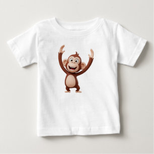 T-shirt Pour Bébé Personnage de singe célébrant