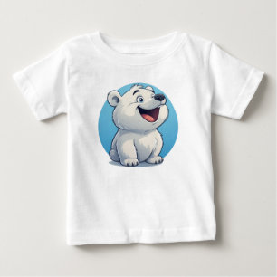 T-shirt Pour Bébé Personnage d'ours polaire de dessin animé mignon 