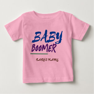 T-shirt Pour Bébé Personnalisable Baby Boomer Nom Design Grand