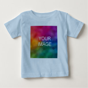 T-shirt Pour Bébé Personnalisable Elegant Bleu Couleur Modèle tendan