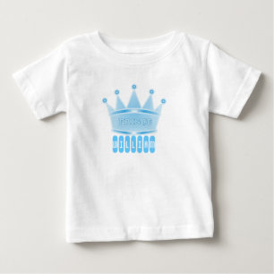T-shirt Pour Bébé Personnalisé Blue Prince Crown Baby Boy Cadeau