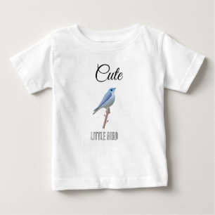 T-shirt Pour Bébé Personnalisé Cute Little Blue Bird Design