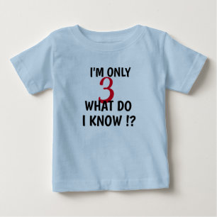 T-shirt Pour Bébé Personnalisé Je ne suis que trois personnalisez l