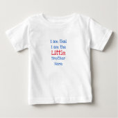 T-shirt Pour Bébé Personnalisé Je suis le petit frère ici (Devant)