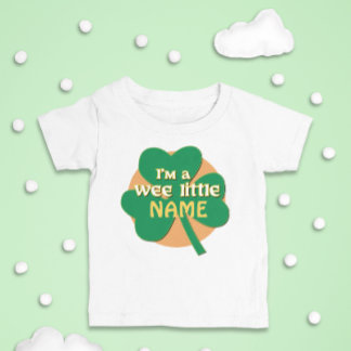 T-shirt Pour Bébé Personnalisé Je suis un Wee Little Name Irlandais