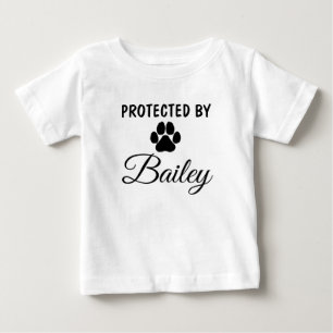 T-shirt Pour Bébé Personnalisé Protégé Par Le Chien