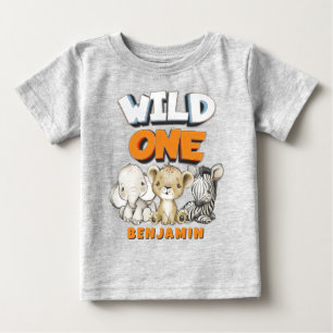 T-shirt Pour Bébé Personnalisé Wild One Comics Safari premier annive