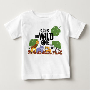 T-shirt Pour Bébé Personnalisé WILD ONE Safari premier anniversaire