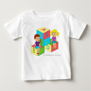 T-shirt Pour Bébé Personnaliser Apprendre nos lettres Bloc alphabét