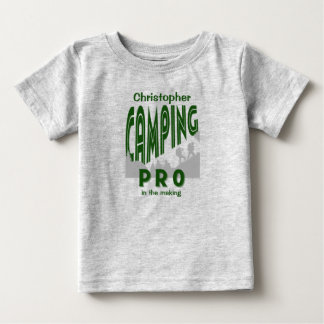 T-shirt Pour Bébé Personnaliser avec nom camping pro