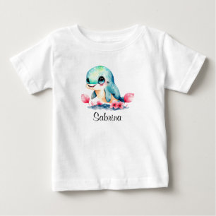T-shirt Pour Bébé Personnaliser Bébé Enfants Enfant Dauphin Aquarell