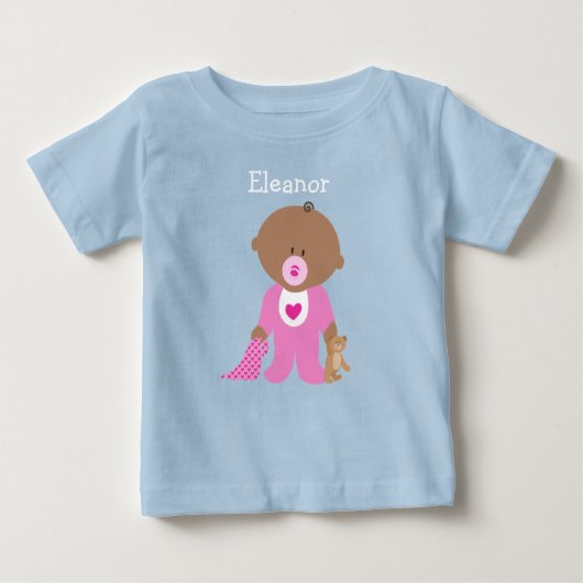 T-shirt Pour Bébé Personnaliser ce bébé rose un morceau Tee (Devant)