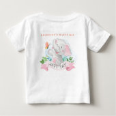 T-shirt Pour Bébé Personnaliser Éléphant Joue à l'extérieur avec Pap (Dos)
