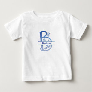 T-shirt Pour Bébé Personnaliser Funny B Alphabet de Noël