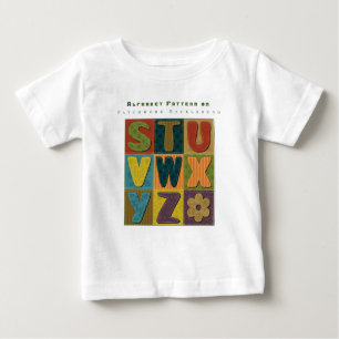 T-shirt Pour Bébé Personnaliser l'Arrière - plan de Motif Alphabet
