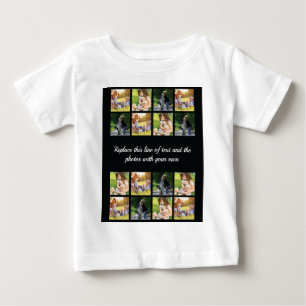 T-shirt Pour Bébé Personnaliser le collage photo et le texte bébé 