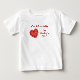 T-shirt Pour Bébé Personnaliser le nom - Fille à papa
