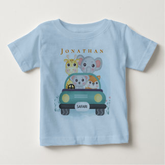 T-shirt Pour Bébé Personnaliser les mignons animaux de safari font u