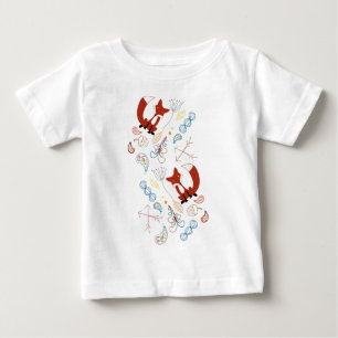 T-shirt Pour Bébé Personnaliser Moderne Renard Motif Forestier