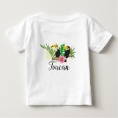 T-shirt Pour Bébé Personnaliser Thème Tropical Fleurs Toucan Hibiscu (Dos)